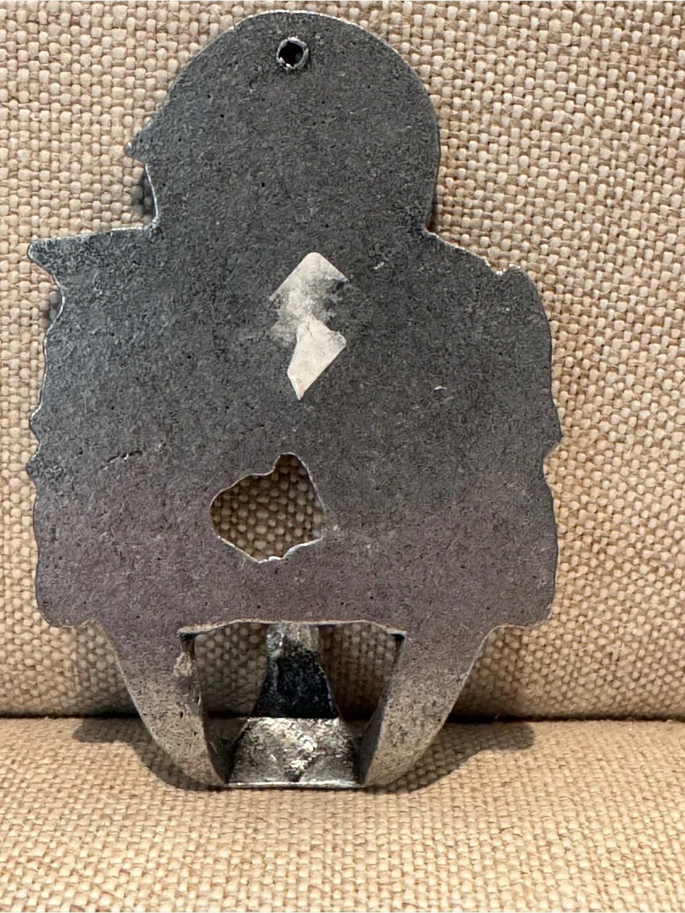 Carson Vintage 1993 Decorative Duck Wall Hook - Pewter Metal Black Finish